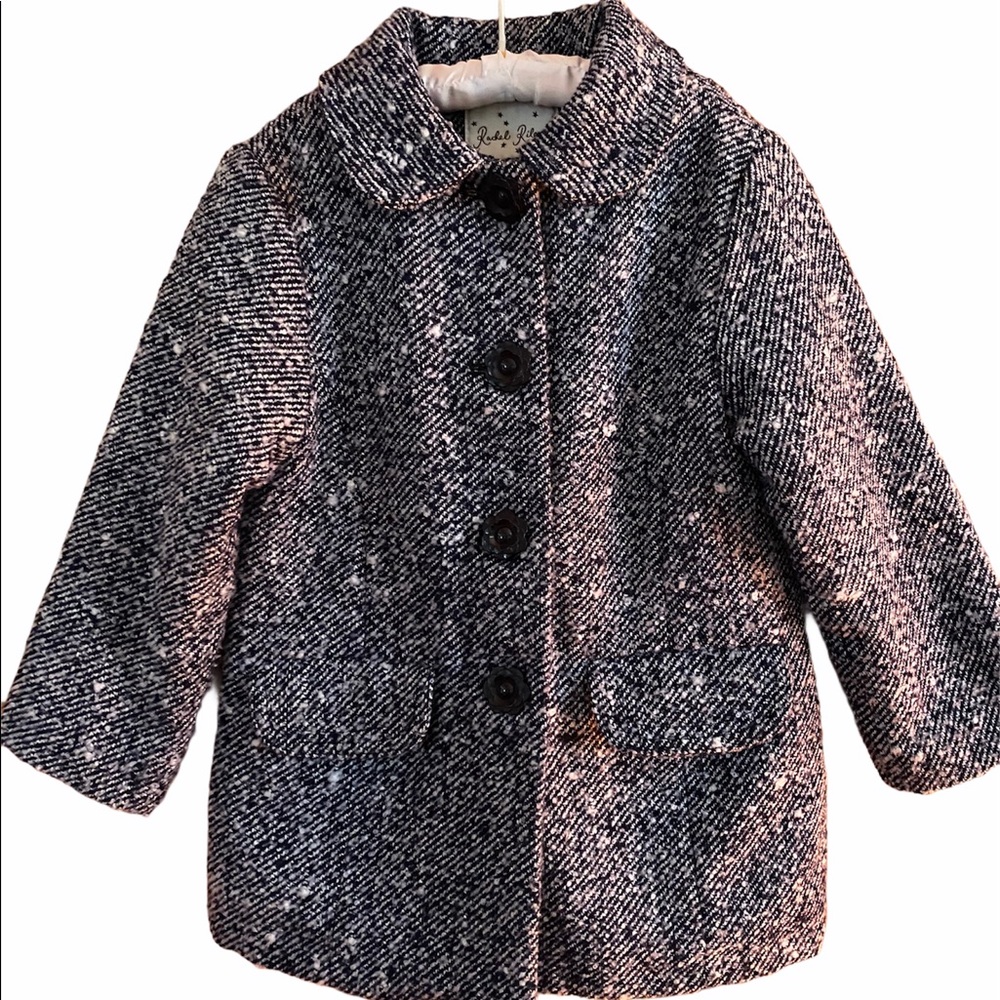 Girls Rachel Riley tweed coat